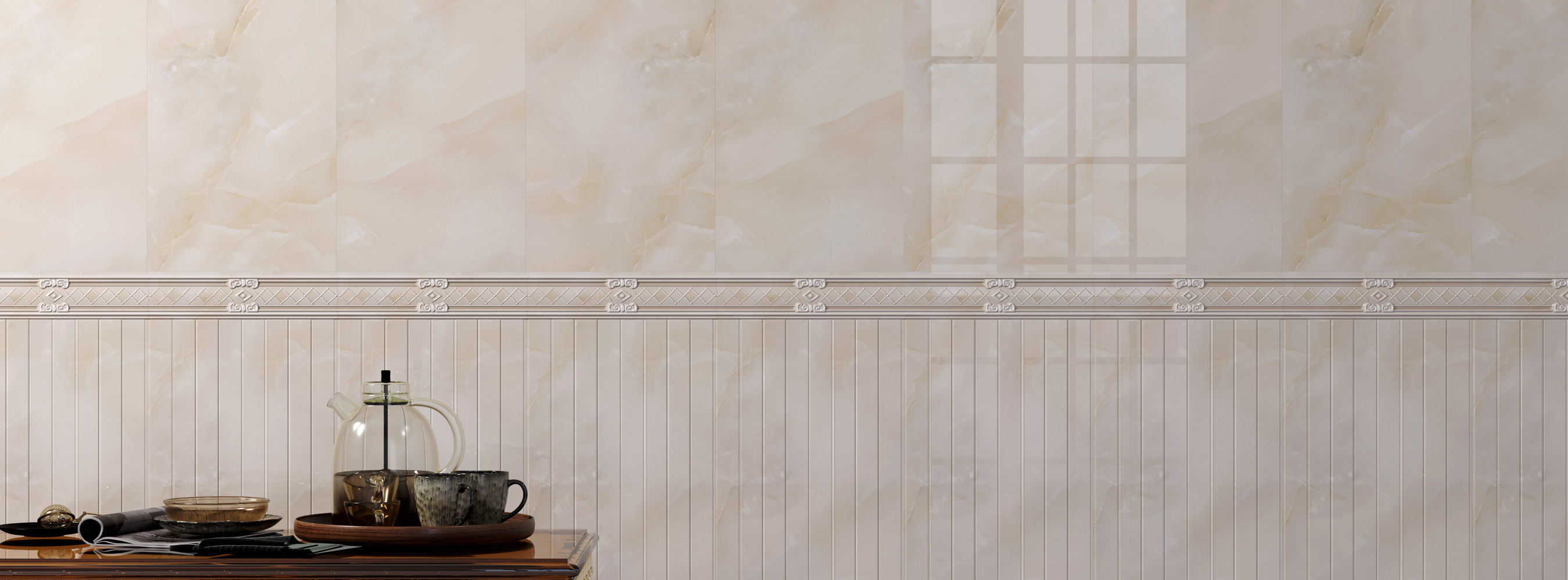 کاشی دیواری طرح کارولین